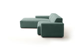 KAWOLA Sofa RANI Ecksofa Feincord grün