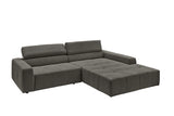 KAWOLA Sofa RENO Ecksofa Feincord anthrazit