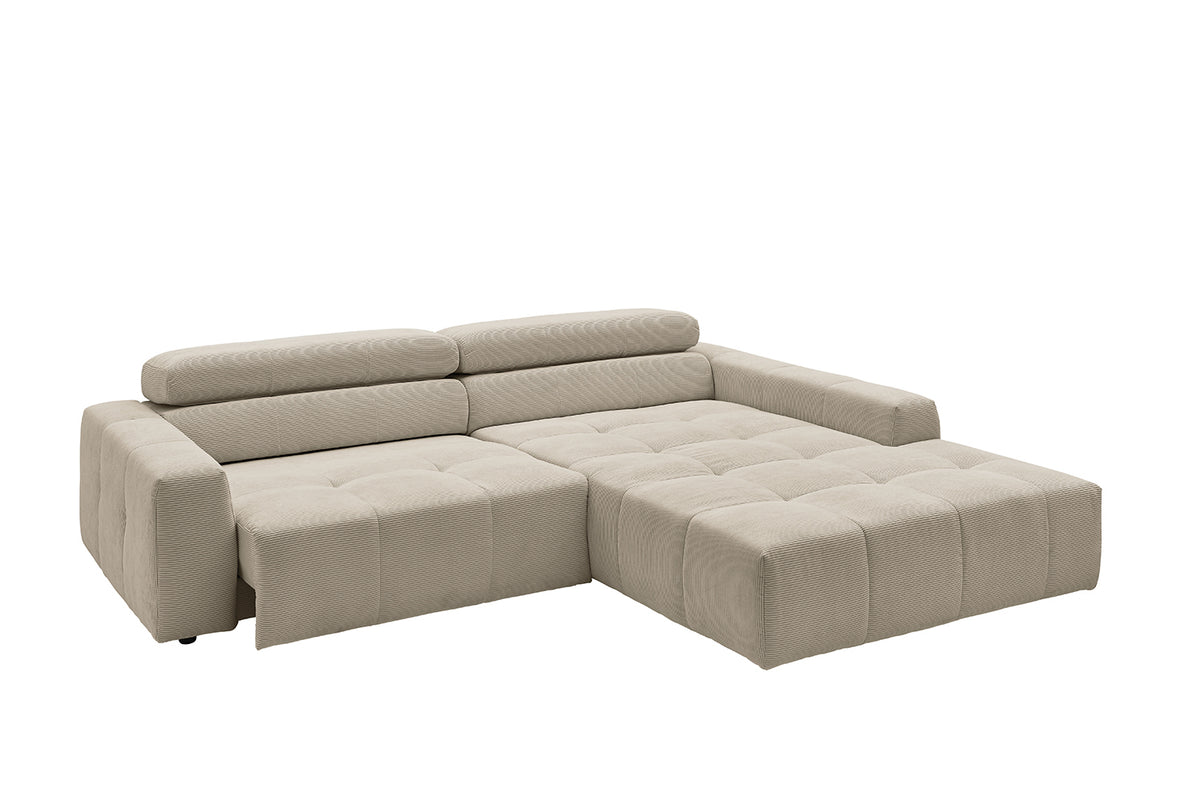 KAWOLA Sofa RENO Ecksofa Feincord beige