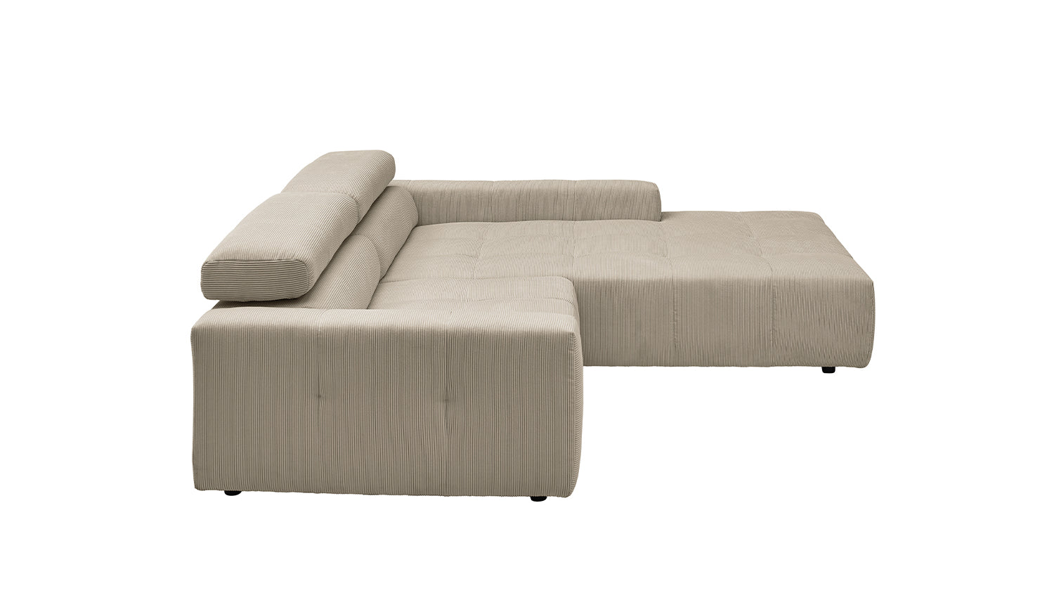 KAWOLA Sofa RENO Ecksofa Feincord beige