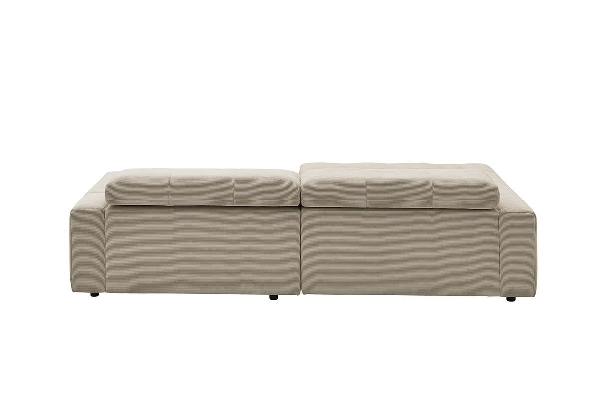 KAWOLA Sofa RENO Ecksofa Feincord beige