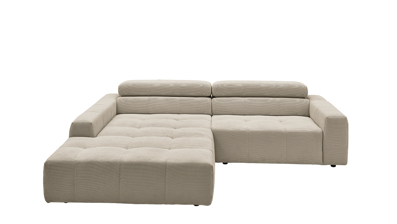 KAWOLA Sofa RENO Ecksofa Feincord beige