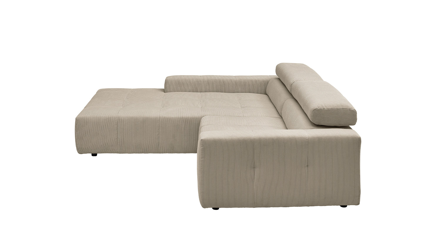 KAWOLA Sofa RENO Ecksofa Feincord beige