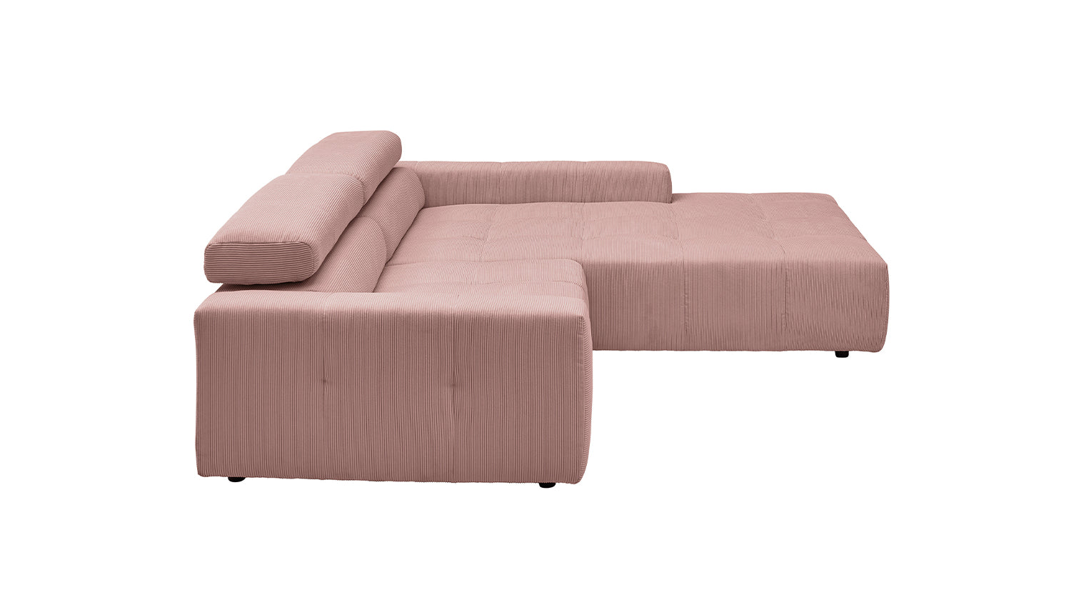 KAWOLA Sofa RENO Ecksofa Feincord rosa