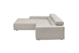 KAWOLA Sofa RENO Ecksofa Feincord silber