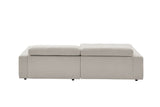 KAWOLA Sofa RENO Ecksofa Feincord silber