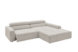 KAWOLA Sofa RENO Ecksofa Feincord silber