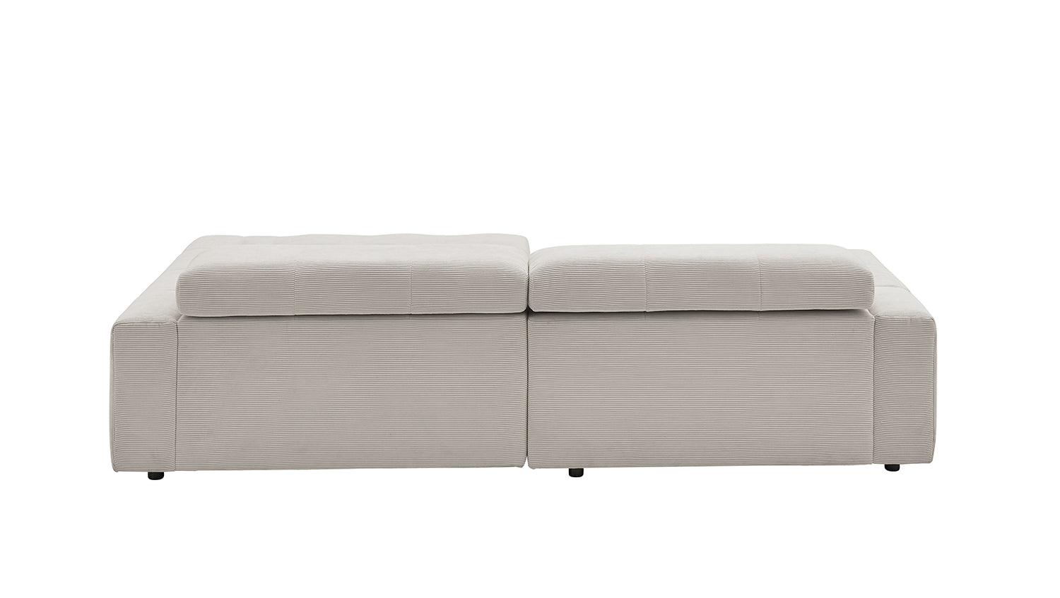 KAWOLA Sofa RENO Ecksofa Feincord silber