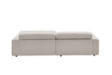 KAWOLA Sofa RENO Ecksofa Feincord silber