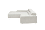 KAWOLA Sofa RENO Ecksofa Feincord weiß