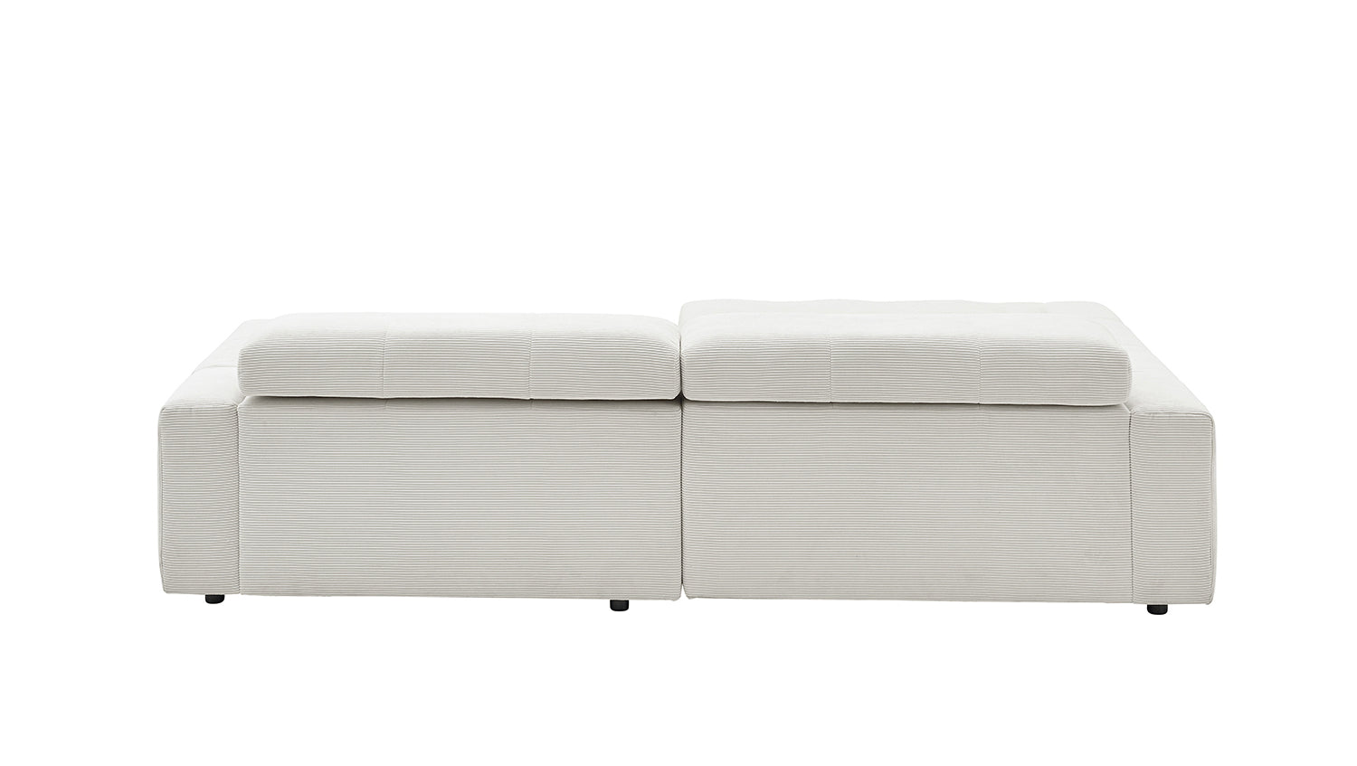 KAWOLA Sofa RENO Ecksofa Feincord weiß