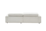 KAWOLA Sofa RENO Ecksofa Feincord weiß