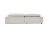KAWOLA Sofa RENO Ecksofa Feincord weiß