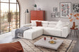 KAWOLA Sofa RENO Ecksofa Feincord weiß, Links, Ohne Komfortfunktion