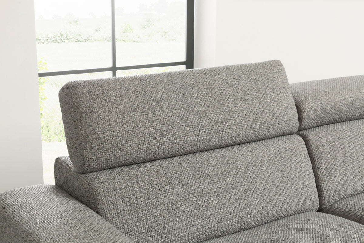 KAWOLA Sofa RISO Wohnlandschaft U-Form Stoff grau