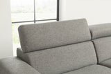 KAWOLA Sofa RISO Wohnlandschaft U-Form Stoff grau