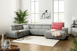 KAWOLA Sofa RISO Wohnlandschaft U-Form Stoff grau, Rechts