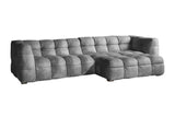 KAWOLA Sofa ROSARIO Ecksofa Velvet hellgrau