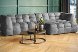 KAWOLA Sofa ROSARIO Ecksofa Velvet hellgrau