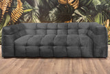 KAWOLA Sofa ROSARIO Velvet anthrazit