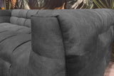 KAWOLA Sofa ROSARIO Velvet anthrazit