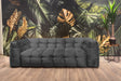 KAWOLA Sofa ROSARIO Velvet anthrazit, 2-Sitzer