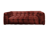 KAWOLA Sofa ROSARIO Velvet bordeaux