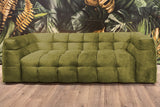KAWOLA Sofa ROSARIO Velvet moosgrün