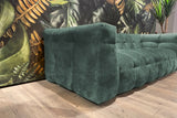 KAWOLA Sofa ROSARIO Velvet petrol