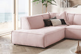 KAWOLA Sofa SAMU Ecksofa Cord rosa