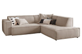 KAWOLA Sofa SAMU Ecksofa Cord taupe