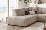 KAWOLA Sofa SAMU Ecksofa Cord taupe