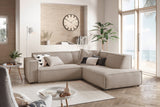 KAWOLA Sofa SAMU Ecksofa Cord taupe, Rechts