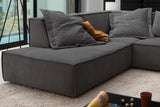 KAWOLA Sofa SAMU Ecksofa Stoff anthrazit