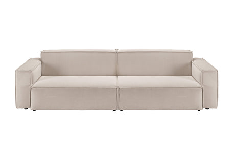 KAWOLA Sofa SAMU Feincord beige, 2-Sitzer