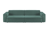 KAWOLA Sofa SAMU Feincord grün, 3-Sitzer