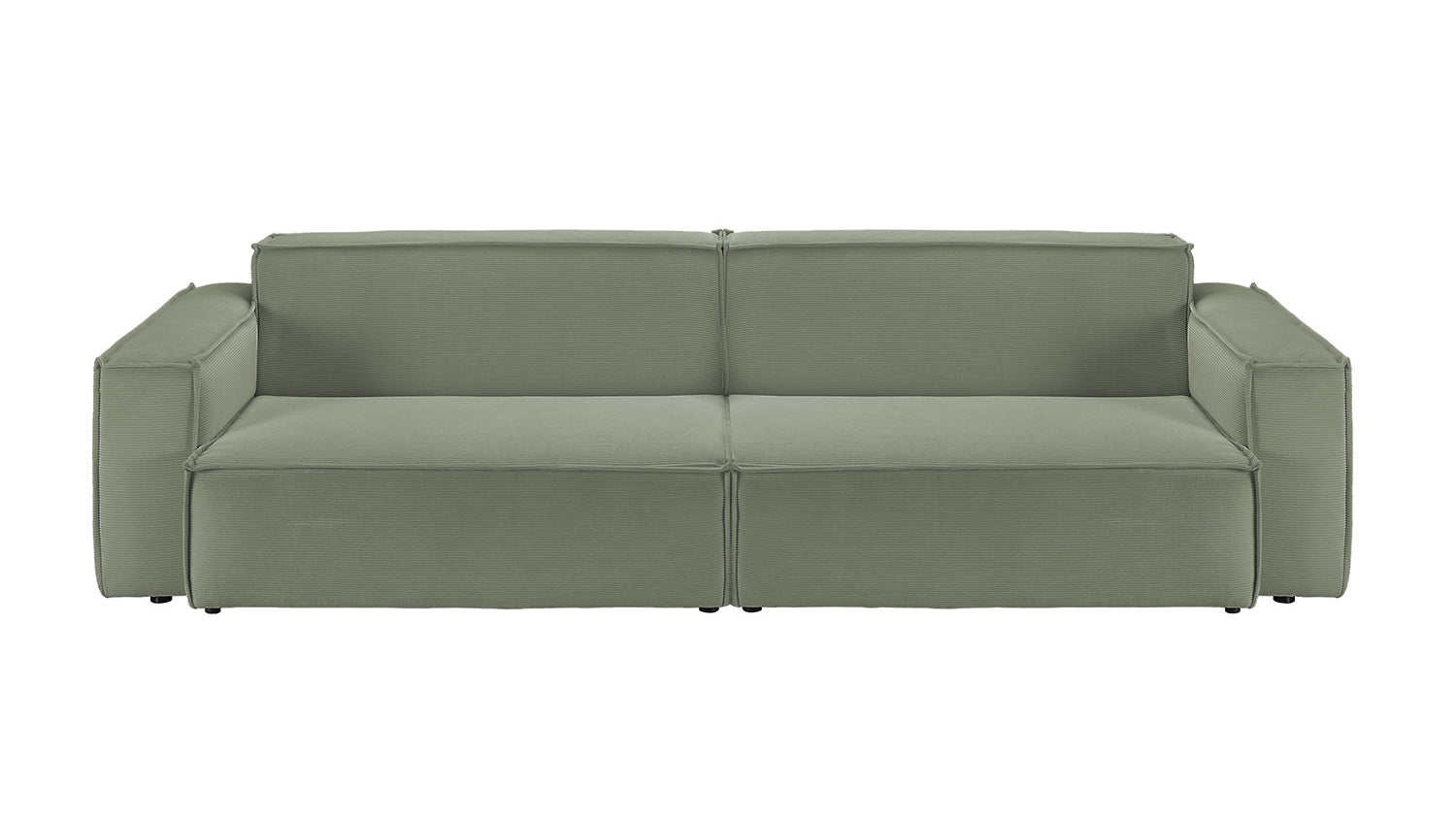 KAWOLA Sofa SAMU Feincord olivgrün, 2-Sitzer