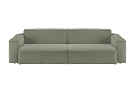 KAWOLA Sofa SAMU Feincord olivgrün, 2-Sitzer