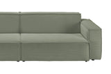 KAWOLA Sofa SAMU Feincord olivgrün