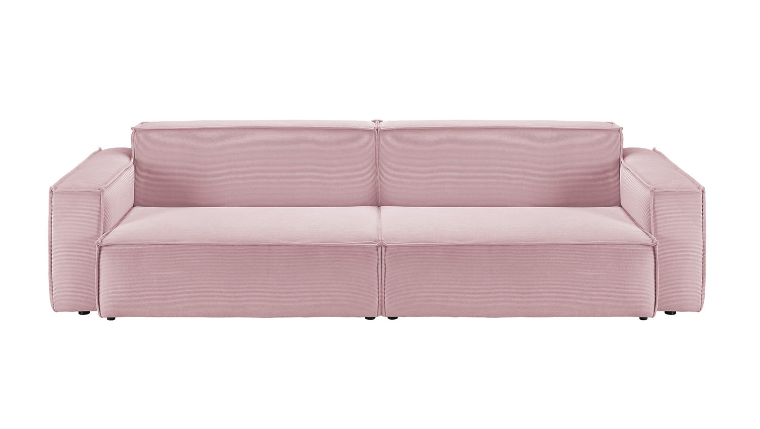KAWOLA Sofa SAMU Feincord rosa, 2-Sitzer