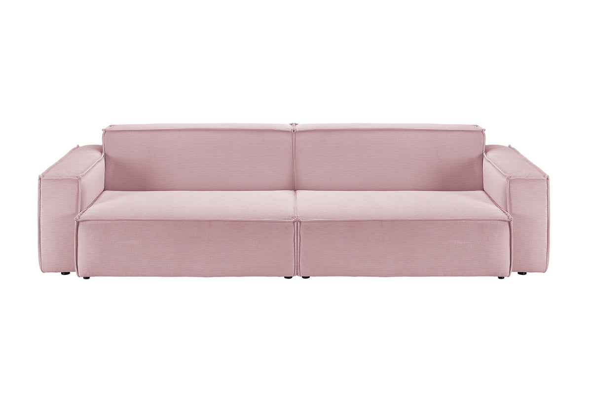 KAWOLA Sofa SAMU Feincord rosa, 3-Sitzer