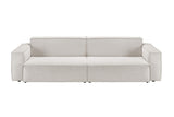 KAWOLA Sofa SAMU Feincord silber, 2-Sitzer