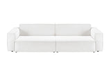 KAWOLA Sofa SAMU Feincord weiß, 2-Sitzer