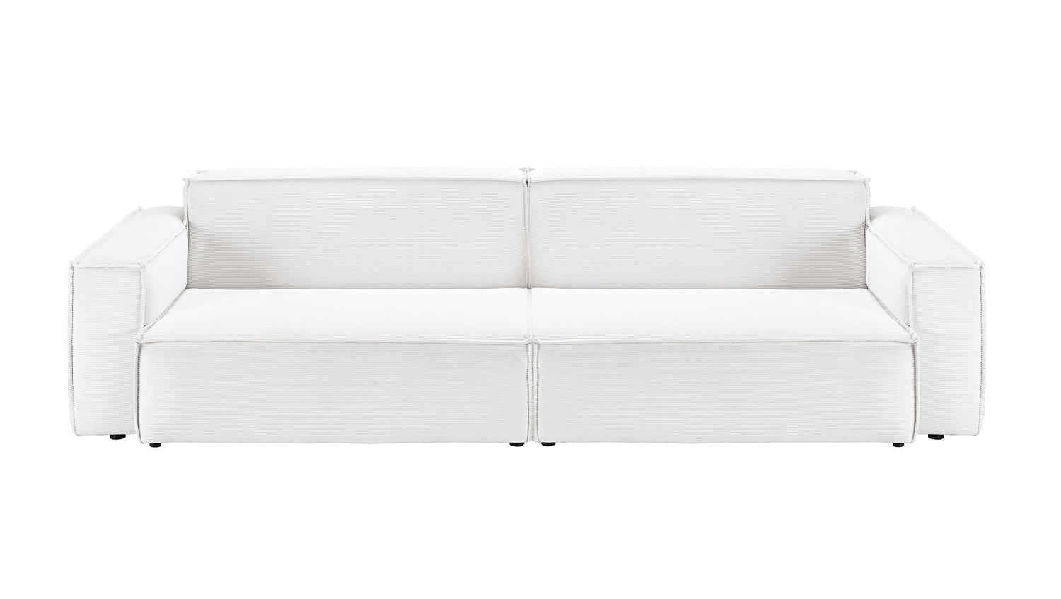 KAWOLA Sofa SAMU Feincord weiß