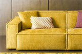 KAWOLA Sofa SAMU Stoff gelb