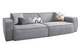 KAWOLA Sofa SAMU Stoff hellgrau