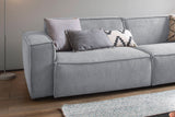 KAWOLA Sofa SAMU Stoff hellgrau