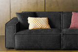 KAWOLA Sofa SAMU Stoff schwarz