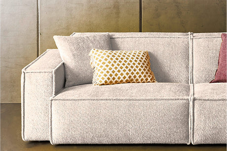 KAWOLA Sofa SAMU Stoff weiß
