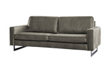KAWOLA Sofa VILNIUS Lederfaserstoff anthrazit